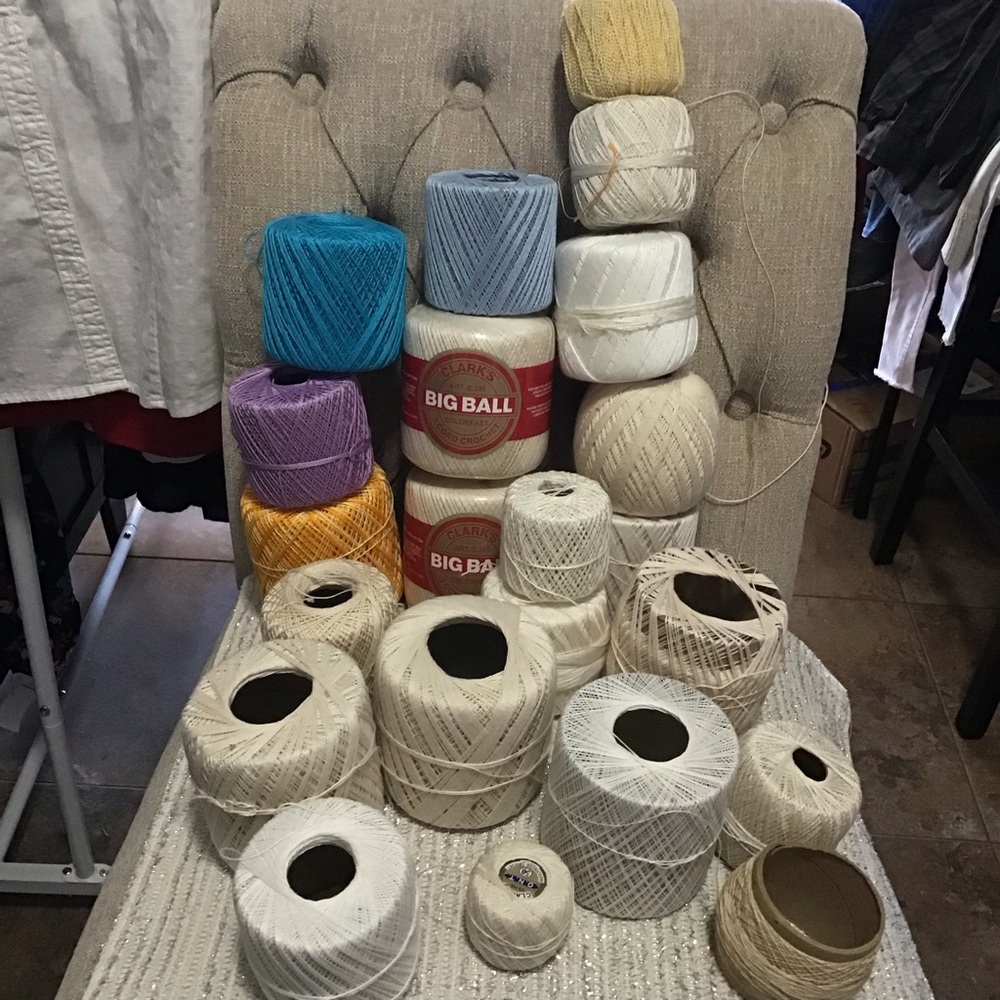 Clarks, big ball, crochet yarn to brand new the rest have been partially used